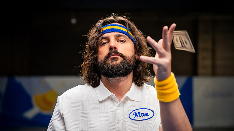 max flipping cash into the air