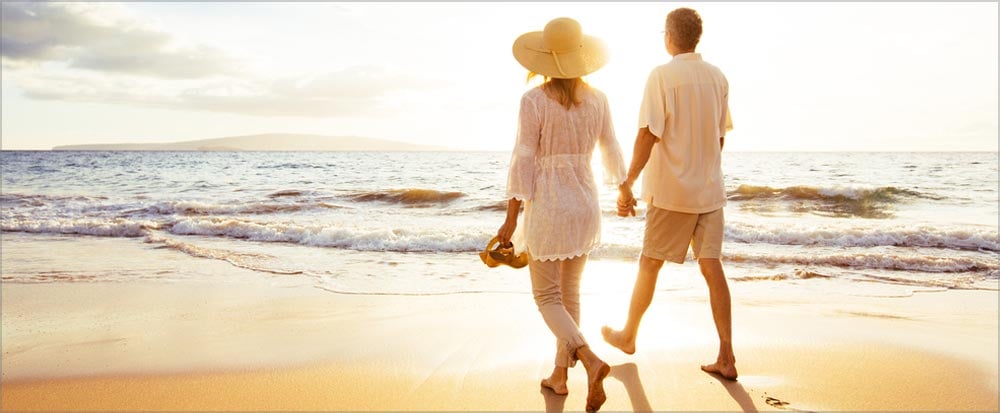 couple walking on the beach