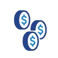 Coins with dollar signs