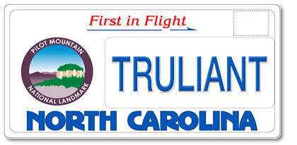 Customized Pilot Mountain license plate