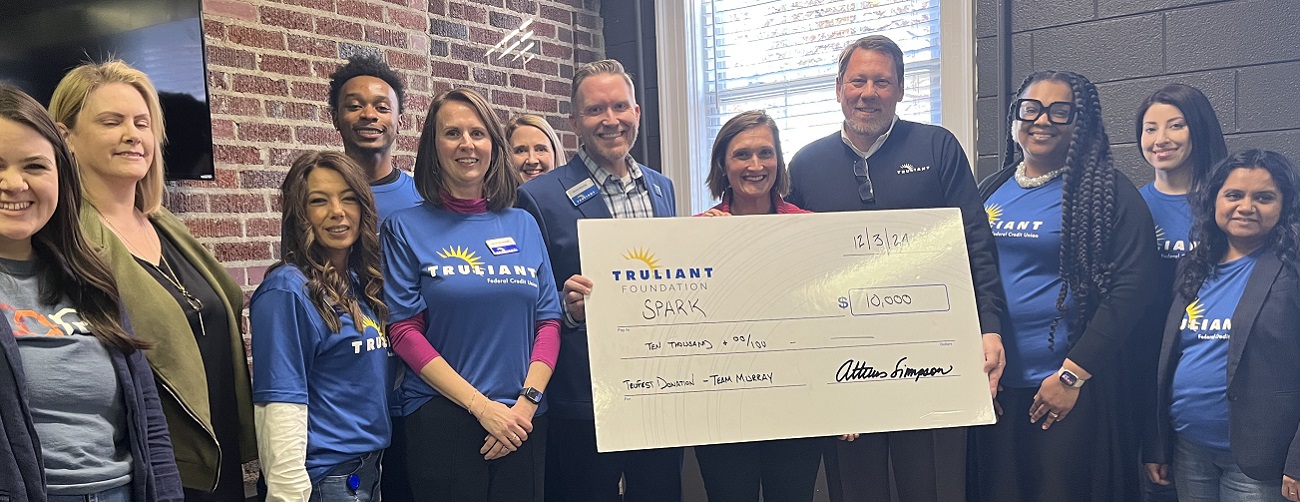 Truliant presenting check to Greenville Tech