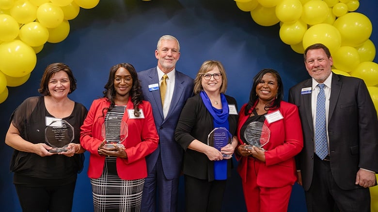 photo of 4 award winners with truliant's ceo