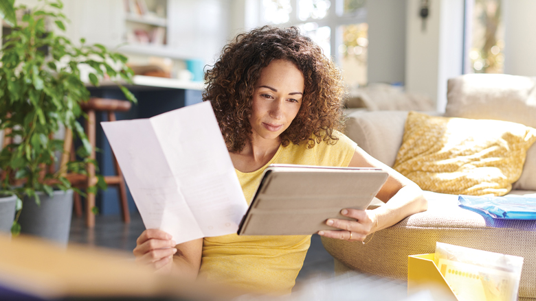 Woman looking into fraud