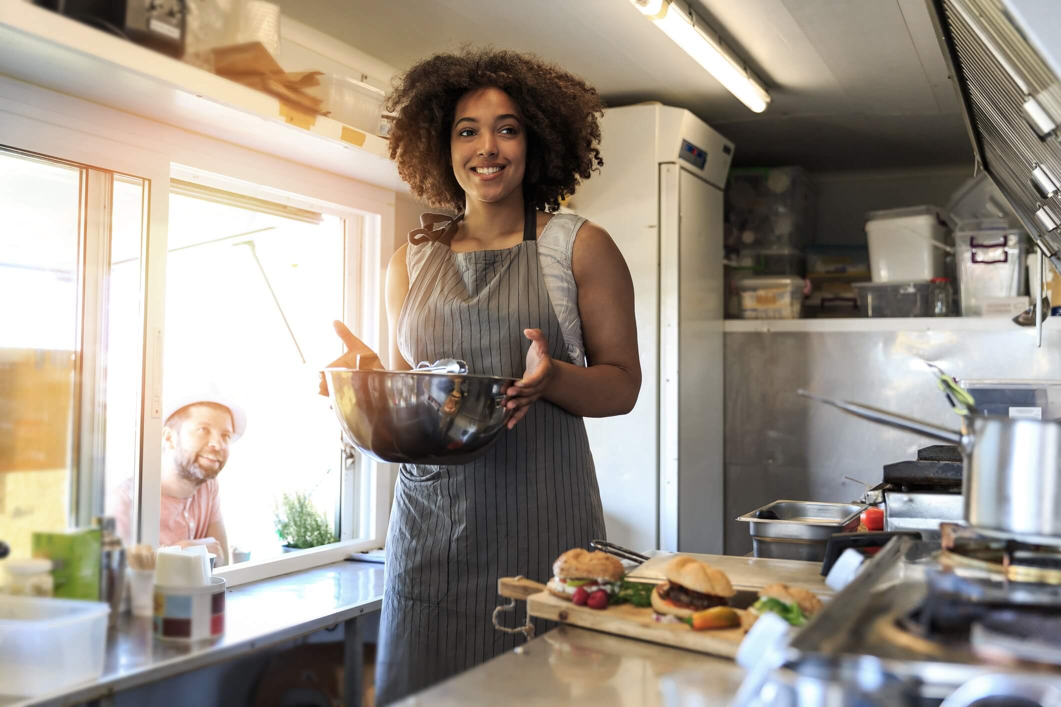 African American woman food truck owner