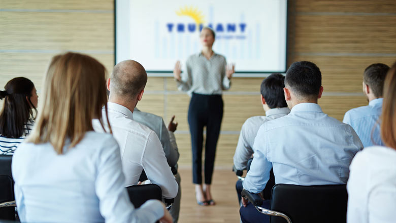 People sitting at a Truliant at Work seminar