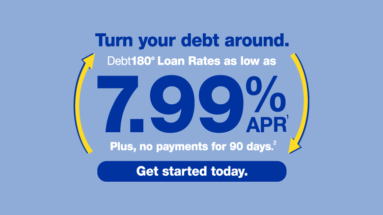 debt consolidation loan as low as 7.99% APR