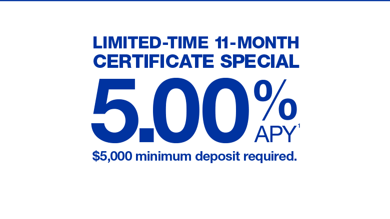 Certificate special 5.00% APY