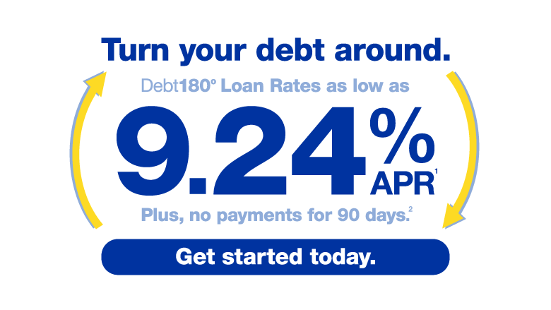 Debt 180 Loan as low a 9.24% APR
