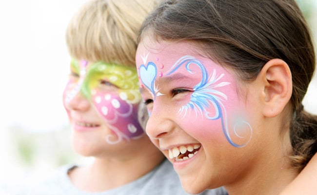 Children with facepaint