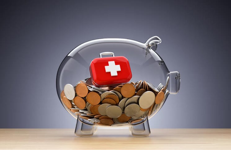 Clear emergency piggy bank