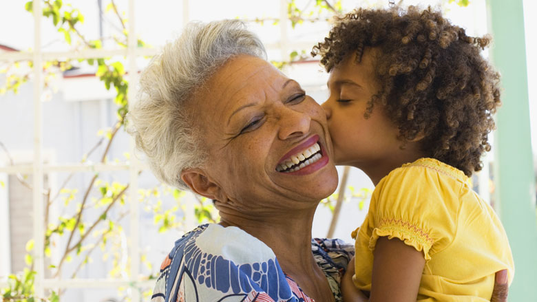 Woman with grandchild